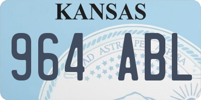 KS license plate 964ABL
