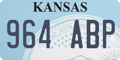 KS license plate 964ABP