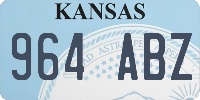 KS license plate 964ABZ