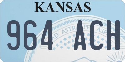 KS license plate 964ACH