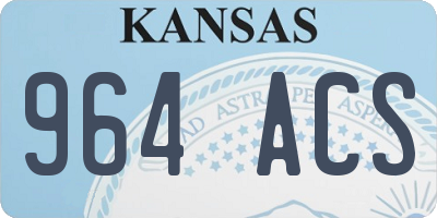 KS license plate 964ACS