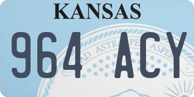 KS license plate 964ACY
