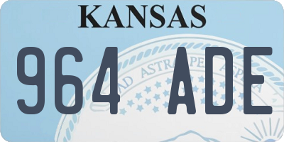 KS license plate 964ADE