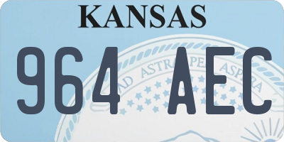 KS license plate 964AEC