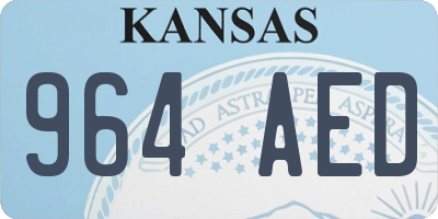KS license plate 964AED
