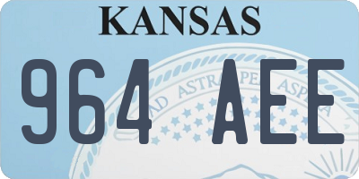 KS license plate 964AEE