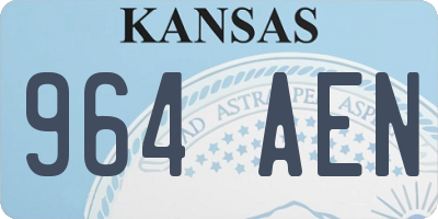 KS license plate 964AEN