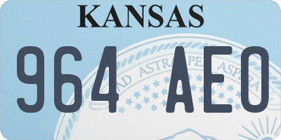 KS license plate 964AEO
