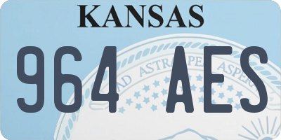 KS license plate 964AES