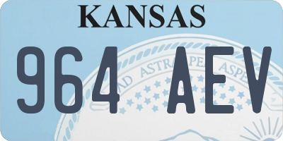 KS license plate 964AEV
