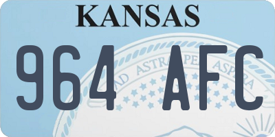 KS license plate 964AFC