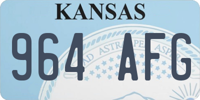 KS license plate 964AFG