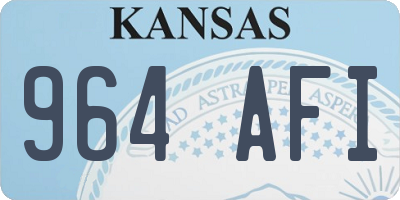 KS license plate 964AFI
