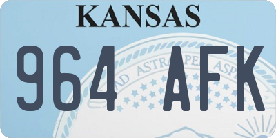 KS license plate 964AFK