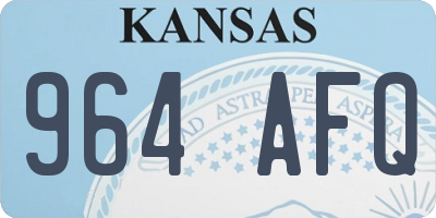 KS license plate 964AFQ
