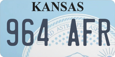 KS license plate 964AFR