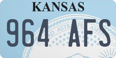 KS license plate 964AFS