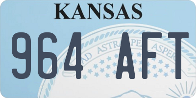 KS license plate 964AFT
