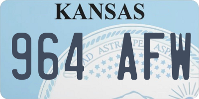 KS license plate 964AFW