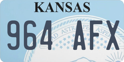 KS license plate 964AFX