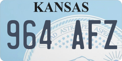 KS license plate 964AFZ