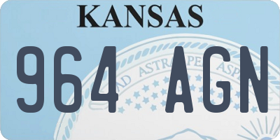 KS license plate 964AGN