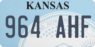 KS license plate 964AHF