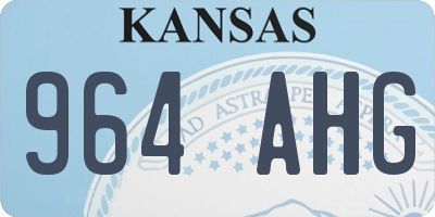 KS license plate 964AHG