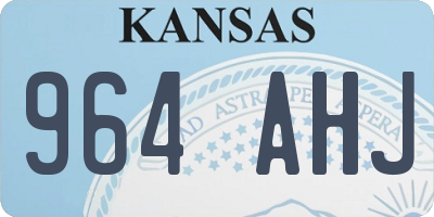 KS license plate 964AHJ