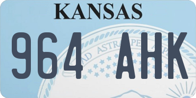 KS license plate 964AHK