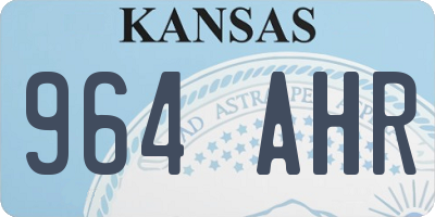KS license plate 964AHR