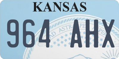 KS license plate 964AHX