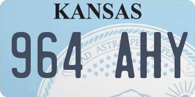 KS license plate 964AHY