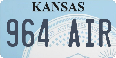KS license plate 964AIR