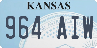 KS license plate 964AIW