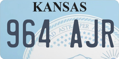 KS license plate 964AJR