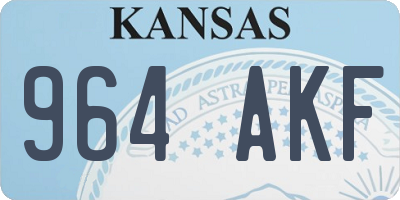 KS license plate 964AKF