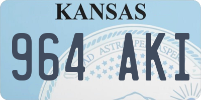 KS license plate 964AKI