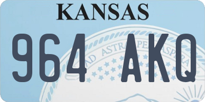 KS license plate 964AKQ
