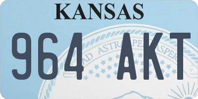 KS license plate 964AKT