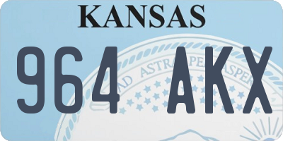 KS license plate 964AKX