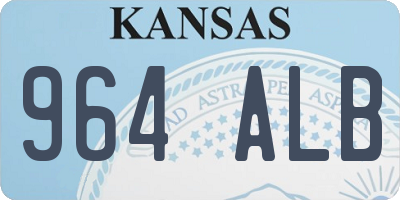 KS license plate 964ALB