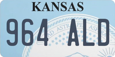 KS license plate 964ALD