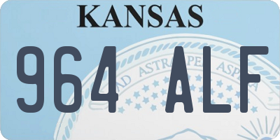 KS license plate 964ALF