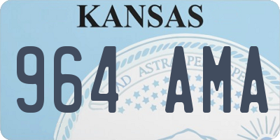 KS license plate 964AMA