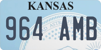 KS license plate 964AMB