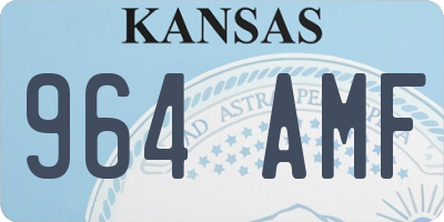 KS license plate 964AMF