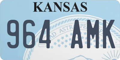 KS license plate 964AMK