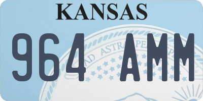 KS license plate 964AMM