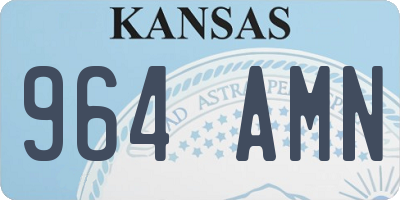 KS license plate 964AMN
